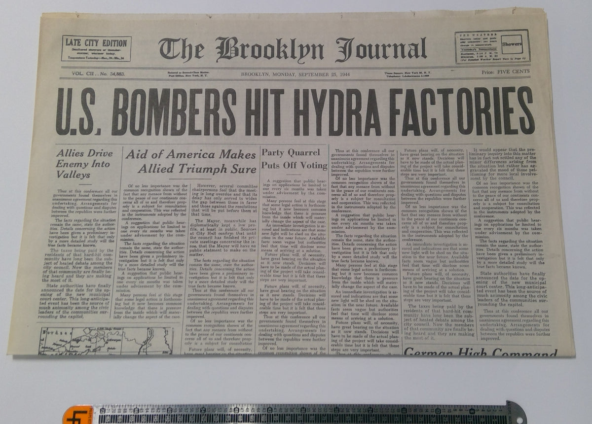 Captain America - The First Avenger Prop Newspaper