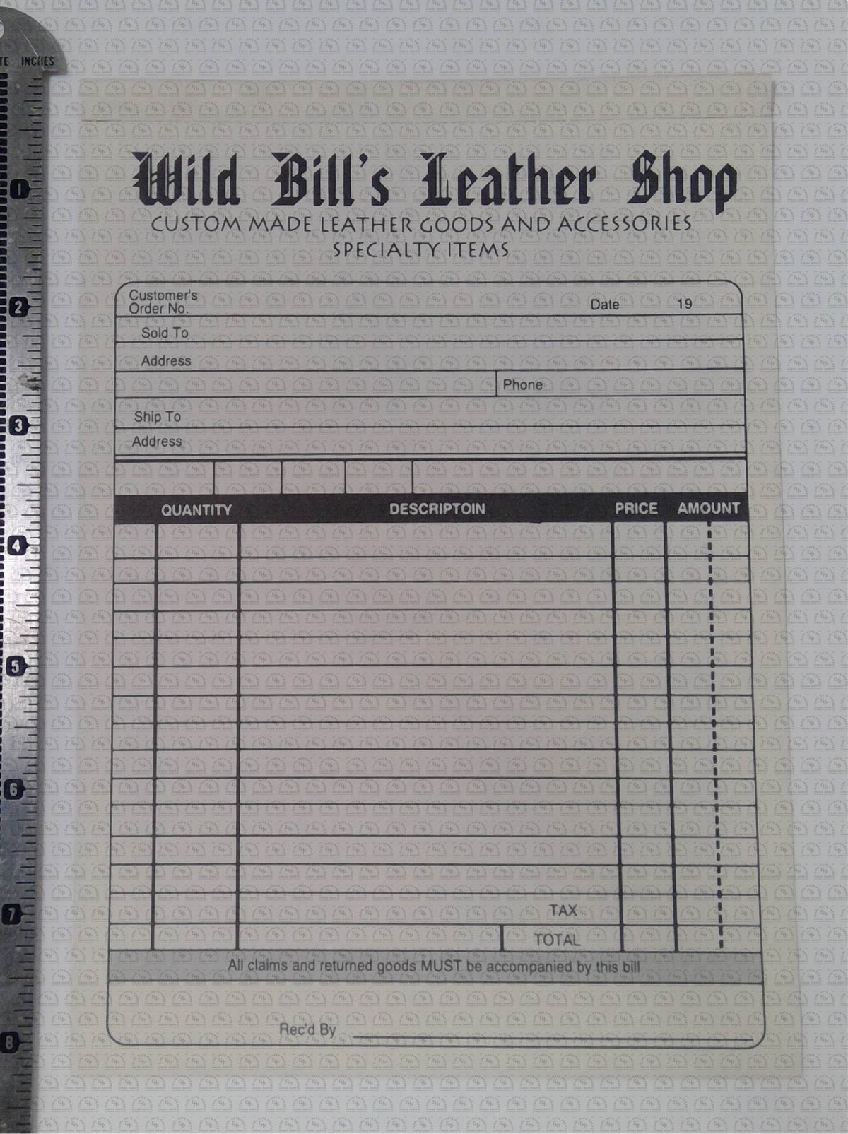 Se7en / Seven (1995) - Wild Bill's Receipt Prop