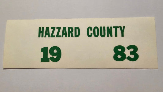 Dukes of Hazzard (1979–85, CBS TV) Original Season 6 & 7 License Plate Graphics