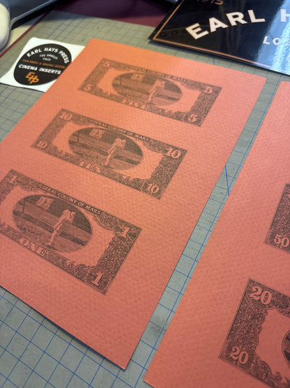 Total Recall (1990) - 2 Pages of Uncut Money