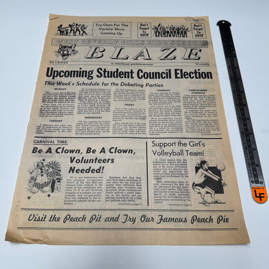 Beverly Hills 90210 (Fox TV, 1990-2000) - WBH Blaze School Newspaper 1