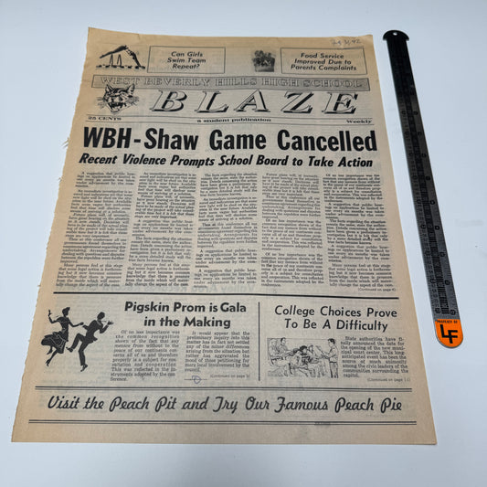 Beverly Hills 90210 (Fox TV, 1990-2000) - WBH Blaze School Newspaper 2