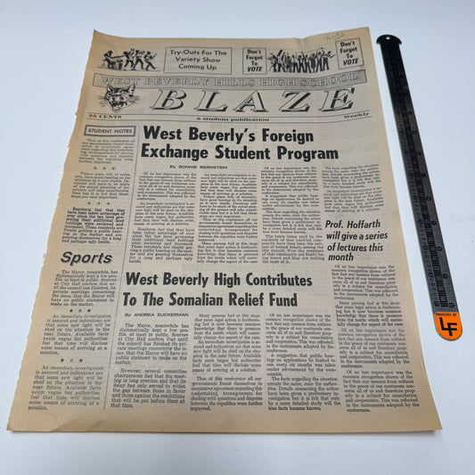 Beverly Hills 90210 (Fox TV, 1990-2000) - WBH Blaze School Newspaper 4