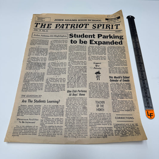 Boy Meets World (ABC TV, 1993-2000) Patriot Spirit School Newspaper 2