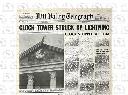 Back to the Future - Clock Tower Newspaper