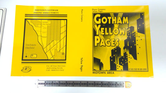 Batman Returns (1992) Gotham City Yellow Pages Telephone Directory Cover