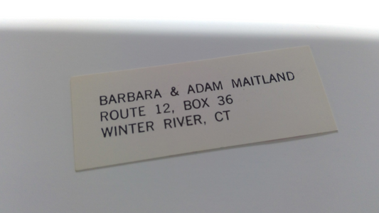 Beetlejuice (1988) Maitland Mailing Label