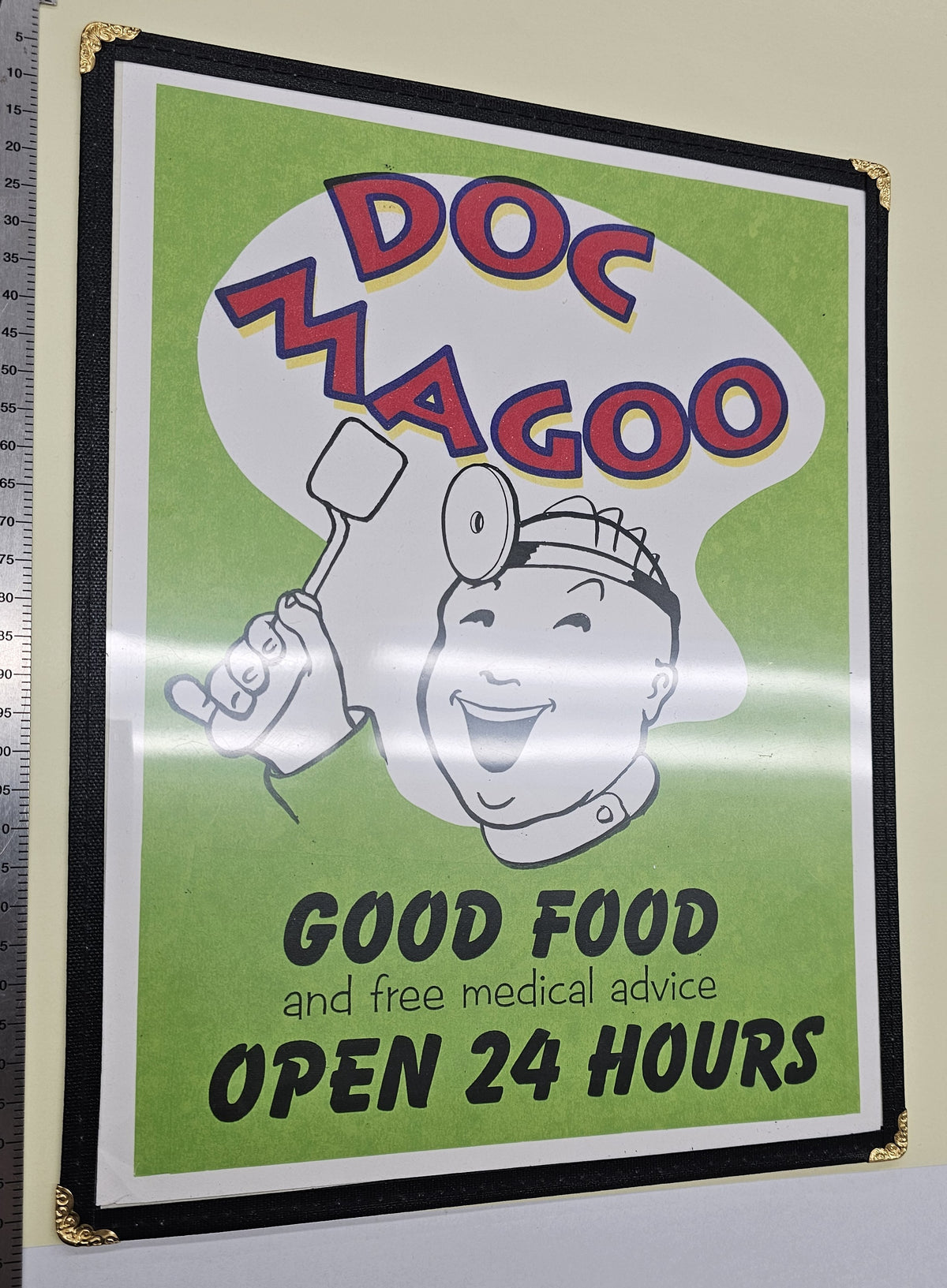 ER (NBC TV, 1994-2009) Doc Magoo's Diner Menu