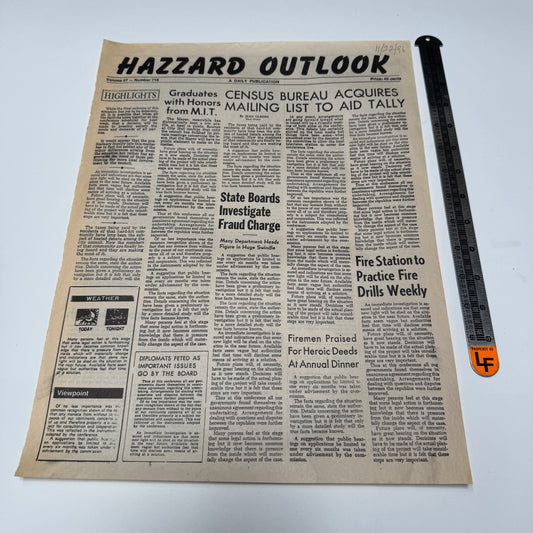 The Dukes of Hazzard Reunion (CBS TV, 1997) Hazzard Outlook Newspaper