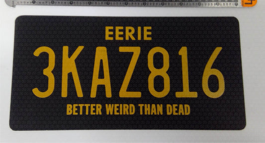 Eerie, Indiana (NBC TV, 1991-93) Prop License Plate