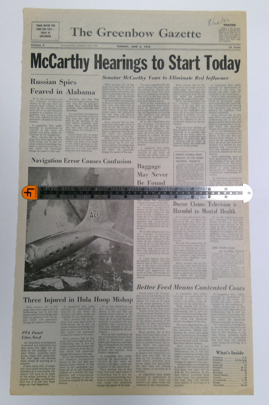 Forrest Gump (1994) Greenbow Gazette Prop Newspaper #1