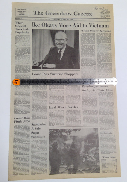 Forrest Gump (1994) Greenbow Gazette Prop Newspaper #3