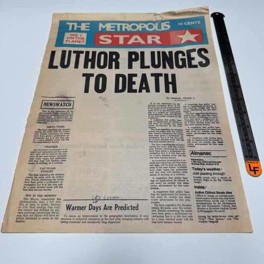 Lois & Clark / Superman (ABC TV, 1993-97) Metropolis Star Newspaper 3