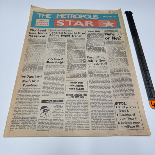 Lois & Clark / Superman (ABC TV, 1993-97) Metropolis Star Newspaper 4