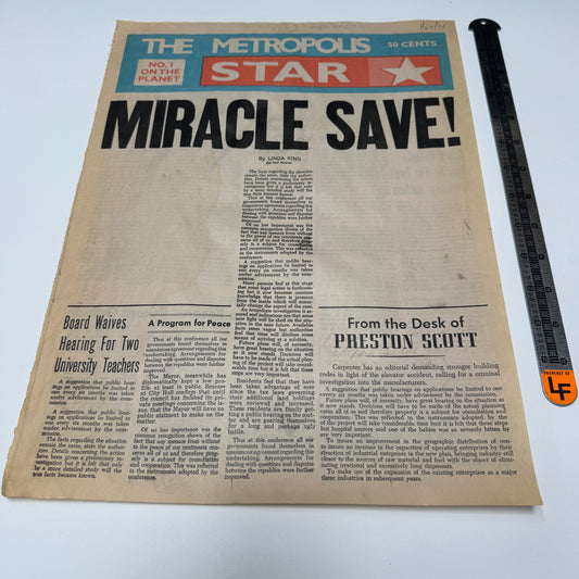 Lois & Clark / Superman (ABC TV, 1993-97) Metropolis Star Newspaper 5