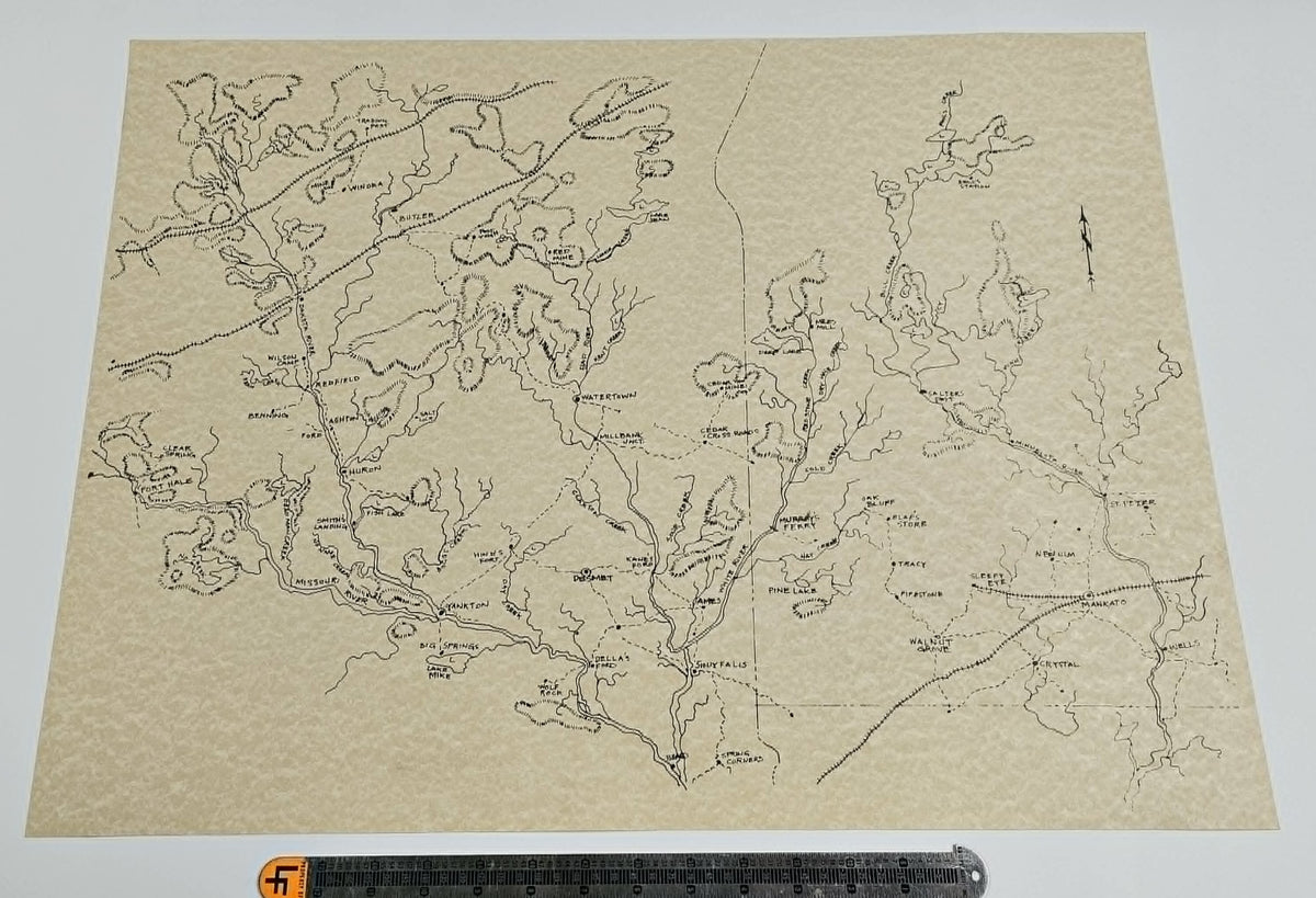 Little House on the Prairie (NBC TV, 1974-83) Walnut Grove Area Map