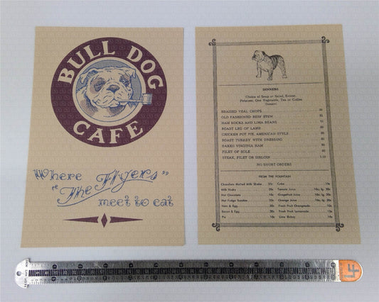 The Rocketeer (1991) - Original Prop Bulldog Cafe Menu