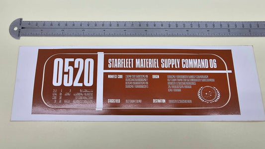 Star Trek: The Next Generation (TV, 1987-94) USS Enterprise Cargo Container Label
