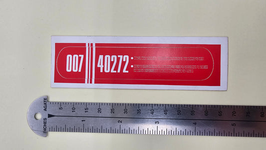Star Trek: The Next Generation (TV, 1987-94) - USS Enterprise Set Decoration Label
